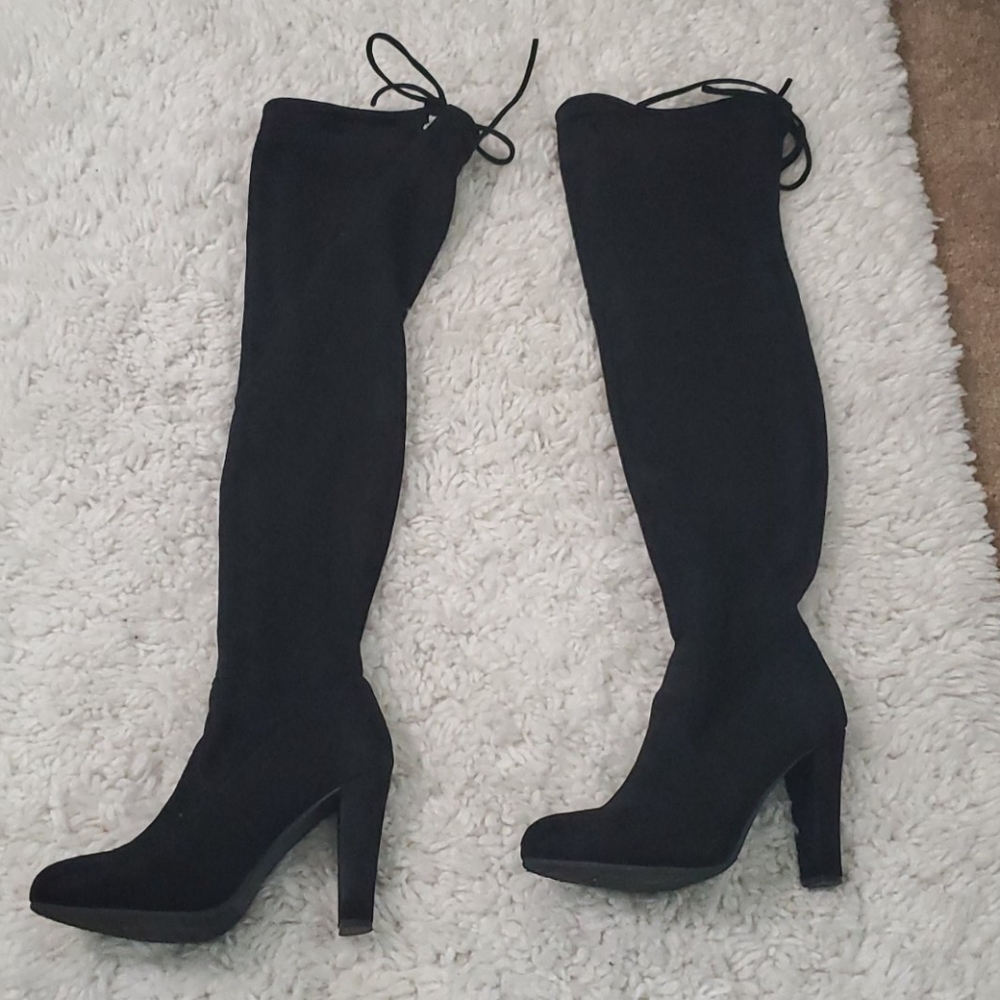 Over The Knee Black Boots
